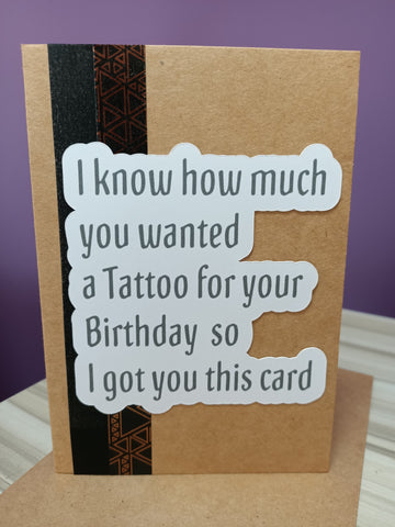 Tattoo Birthday card