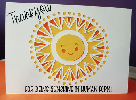 Thankyou Sunshine Card